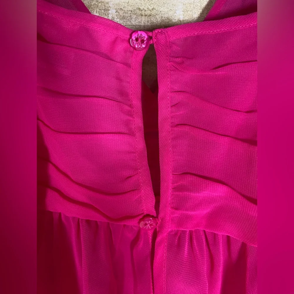 Victoria’s Secret Babydoll Chemise Hot Pink sz M Lingerie Sheer Sexy VS